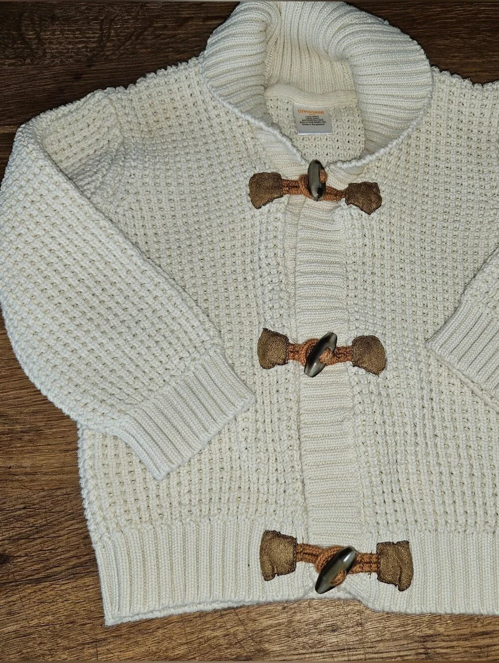 Gymboree Cream Toggle Knit Cardigan Sweater Unisex